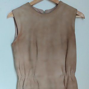 Vintage Custom Made Suede Sleeveless Dress